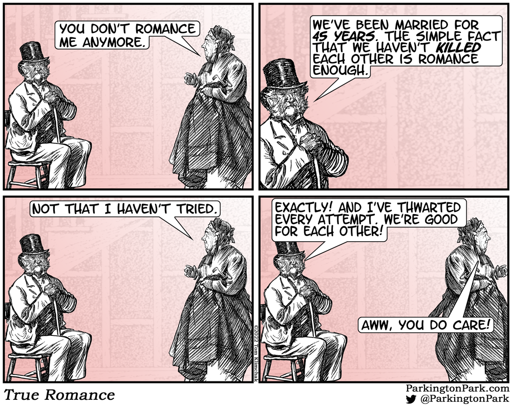 A comic about romance in marriage.